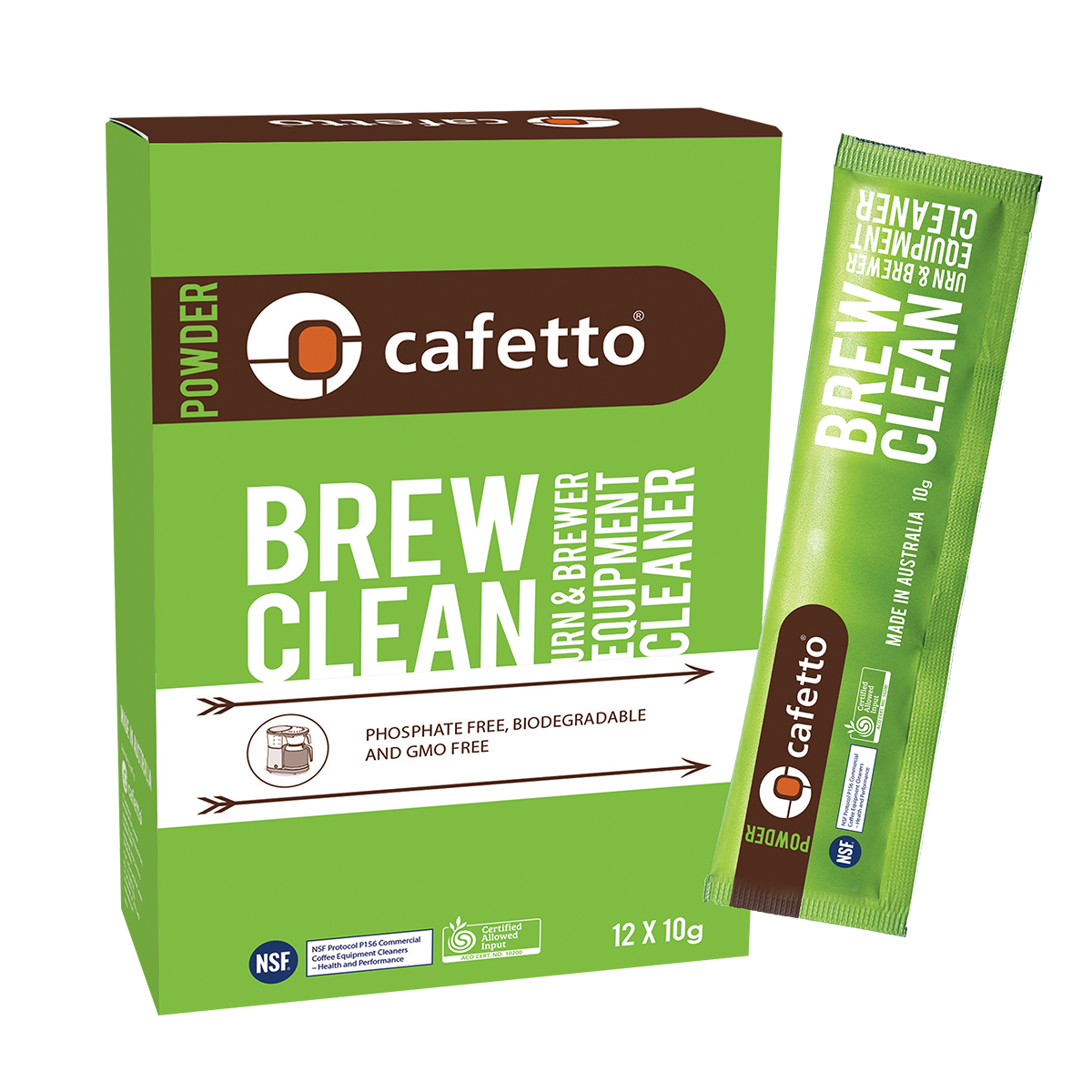 Cafetto Brew Clean Urn & Brewer Equipment Cleaner 10g sachet