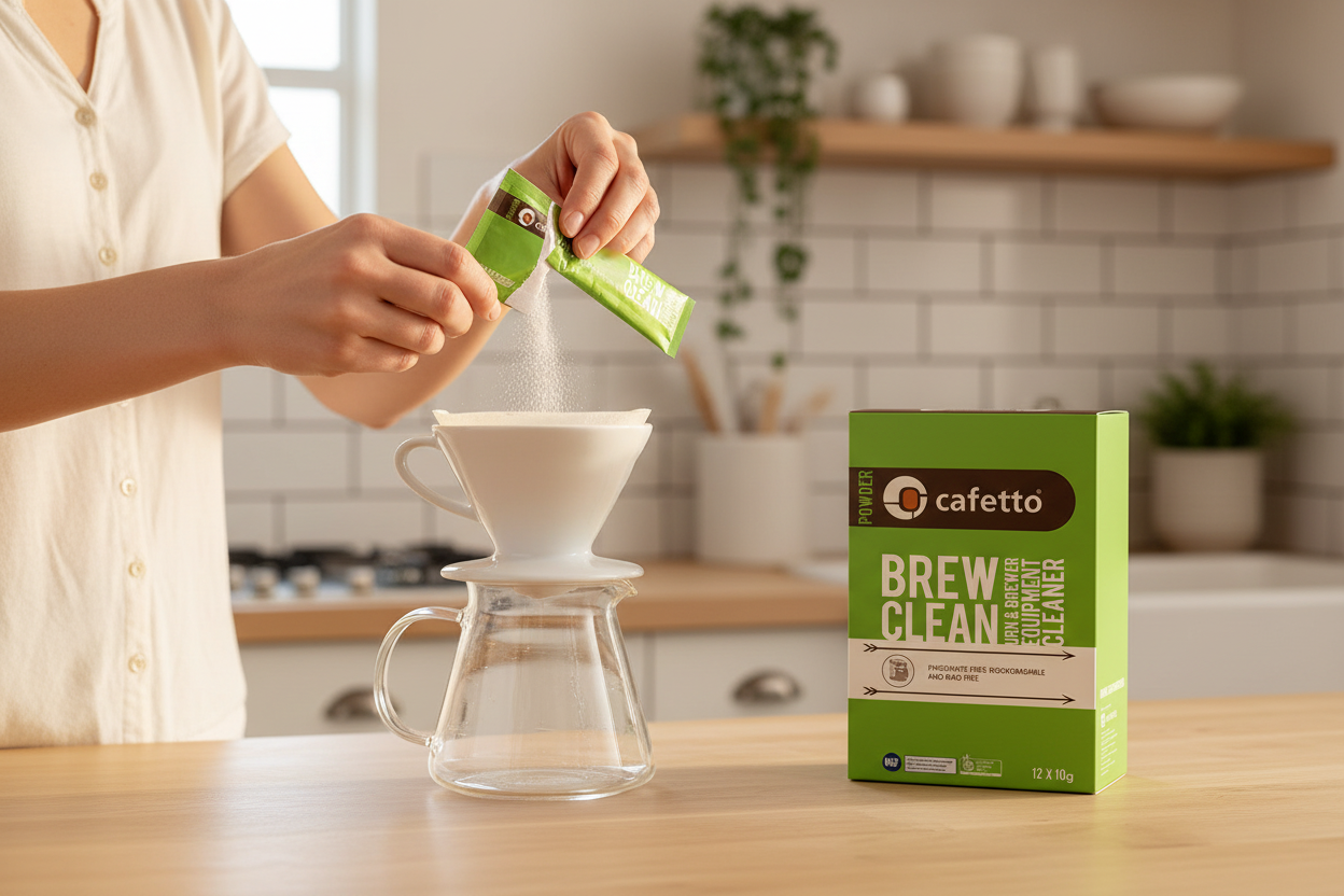 Brew Clean Sachet — Pour-Over Action
